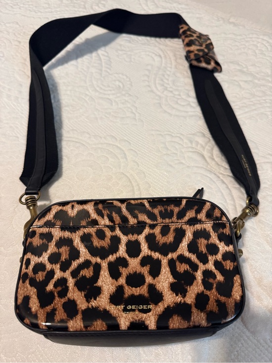 Kurt Geiger Handbags - Kurt Geiger Leopard Print Crossbody in Black and Brown